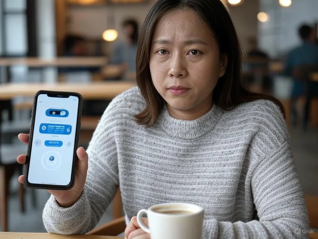 Khách hàng Việt Nam đang tương tác với chatbot bán hàng trên smartphone, hiển thị thông điệp \