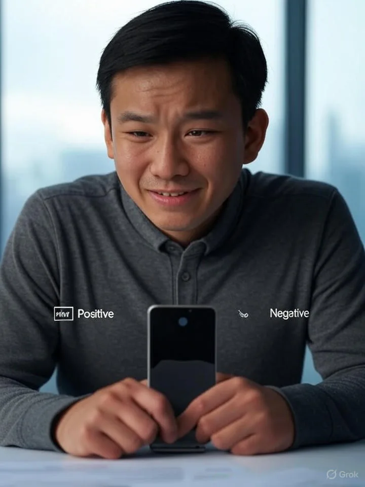 Khách hàng Việt Nam đang tương tác với Voicebot trong cuộc gọi, thể hiện cảm xúc lẫn lộn tích cực và tiêu cực qua biểu tượng nhỏ. Khách hàng Việt Nam đang tương tác với Voicebot trong cuộc gọi, thể hiện cảm xúc lẫn lộn tích cực và tiêu cực qua biểu tượng nhỏ.