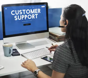customer care webpage interface word
