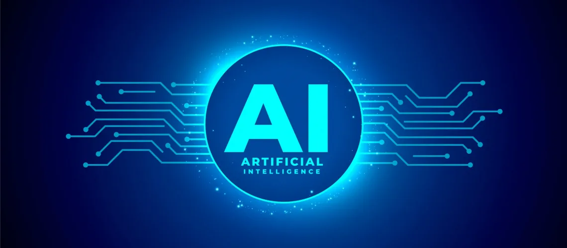 artificial intelligence big data concept wallpaper with circuit lines vector