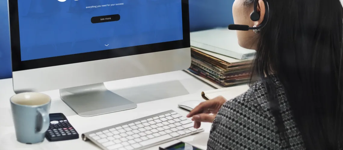 Customer care webpage interface word